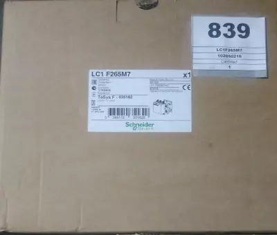 Buy LC1F265M7 Schneider Electric LC1-F265M7 Contactor 265A Coil 220Vac NEW IN BOX! • 435.55$