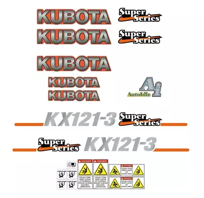 Buy Kubota KX121-3 Decal Kit Mini Excavator Stickers For KX121-3 • 120$