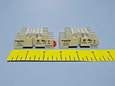 Buy Lot Of 2 Schneider Electric 70-461-1 Relay Socket, 14 Pin, DIN Mount • 15.99$