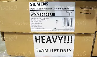 Buy Siemens WMM52125RJB Power Mod 125A 5-Position Ringless Horn Meter Stack QTY • 3,190$
