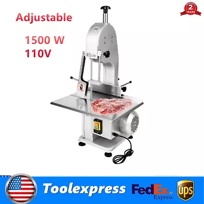 Buy 1500W Commercial Electric Meat Bone Saw Machine Frozen Meat Cutting Band Cutter • 337.05$