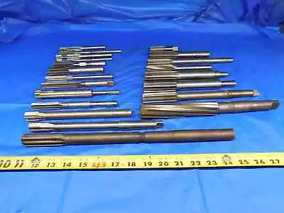 Buy 21pc MACHINIST TOOLING LOT HSS REAMERS FROM 3/8 TO ABOUT 1.1264 CHUCKING PIPE • 59.99$