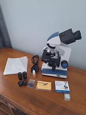 Buy AmScope 40X-2500X Binocular Lab Compound Microscope With 3D Mechanical Stage LED • 170$