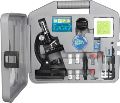 Buy AmScope-Kids M30-ABS-KT2 Starter Microscope Kit, Metal Frame, 120X, Black  • 53.46$