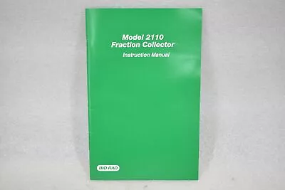 Buy Bio-rad Model 2110 Fraction Collector Starter Kit W/ Manuals & Replacement Parts • 49.99$