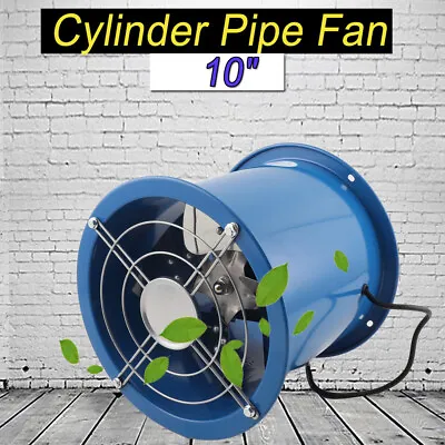Buy 10 Duct Ventilation Spray Booth Paint Fume Exhaust Fan Axial Flow Fan Cylinder • 62.72$