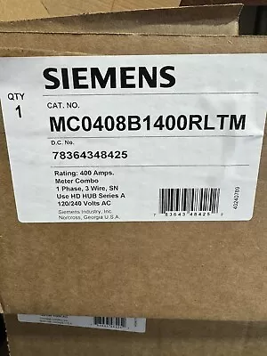 Buy Siemens  MC0408B1400RLTM Meter Combo FPL DUKE MEG APPROVED 400amp 8 Circuit • 1,900$