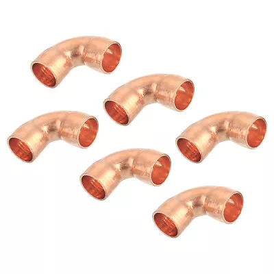 Buy 6 Pcs 0.37 Inch 90 Degree Copper Pipe Fitting With Sweat Solder, 0.85x0.85inch • 9.04$
