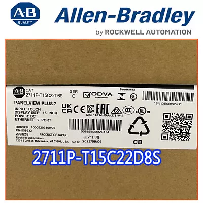 Buy Allen Bradley 2711P-T15C22D8S Touch Screen Brand New Seal Stock Free Shipping • 3,178$