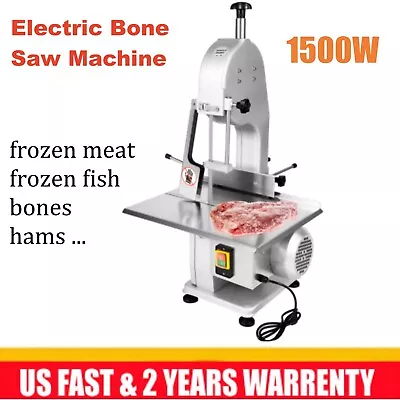 Buy Heavy-Duty Meat/Bone Saw Food Processing Band Saw Frozen Meat/Fish Slicer 1500W • 337.06$