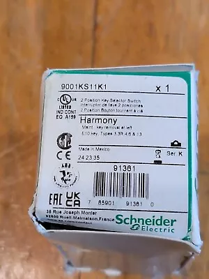 Buy Schneider Electric 9001KS11K1 , 2 Position Key Selector Switch • 79.99$