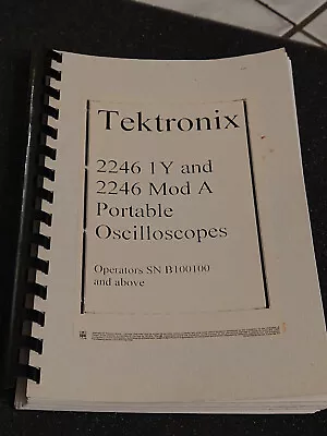 Buy Tektronix 2246 1Y And Mod A Operator's Manual • 22$