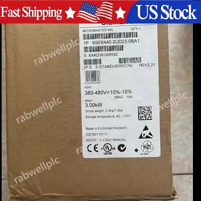 Buy New Siemens 6SE6440-2UD23-0BA1 MICROMASTER440 Without Filter 6SE6 440-2UD23-0BA1 • 379.10$