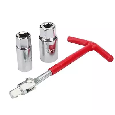 Buy T-handle Universal Joint Spark Plug Socket Wrench 16mm(5/8 ) And 21mm(13/16 )... • 20.62$