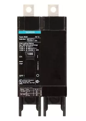 Buy BQD2100 - Siemens - 100 Amp Molded Case Circuit Breaker • 145.19$