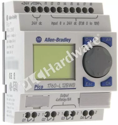 Buy Allen Bradley 1760-L12BWB Series A Pico 8-In/4-Out 24VDC Power W/ RTC Controller • 189.26$
