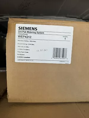 Buy Siemens WEP4212 UNI-PAK 400-Amp 2-Gang 1-Phase Ring Type. EUSERC Certified • 1,800$