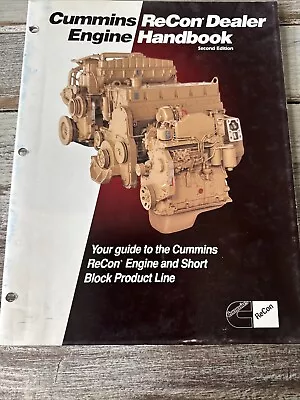 Buy Cummins Engine Recon List HandBook Manual Service Shop NT NH V LTA KT L 6BT 4BT • 29.99$