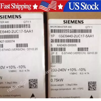 Buy Siemens 6SE6440-2UC17-5AA1 6SE6 440-2UC17-5AA1 MICROMASTER440 Without Filter • 365.73$