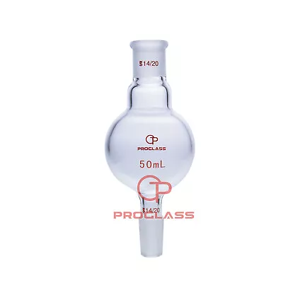 Buy Lab Glass Kugelrohr  Adapters Distilling Bullbs 14/20 50ml • 16.98$
