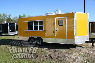 Buy New 2024 8.5x20 V Nose Enclosed Mobile Kitchen Food Truck Vending Bbq Trailer • 3,550$