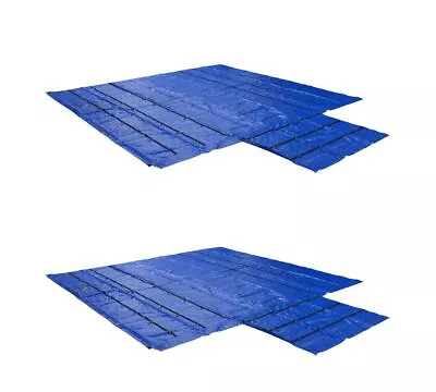 Buy 2 Pack Superlight 14oz Flatbed Trailer Lumber Steel Tarp 20x27 (6' Drop) - Blue • 639.99$