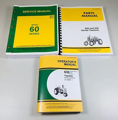 Buy Service Parts Operators Manual For John Deere Model 630 Tractor Repair Set • 74.97$