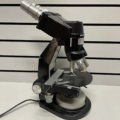 Buy Bausch And Lomb Vintage Binocular Microscope With 3- Flat Field Objectives. • 62.83$