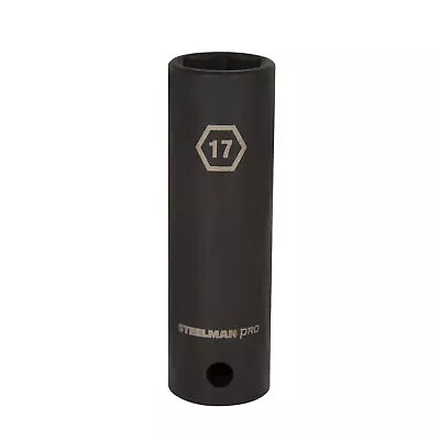 Buy STEELMAN 1/2 In. Drive X 17mm Deep Thin Wall 6-Point Impact Socket, 79403 • 11.99$