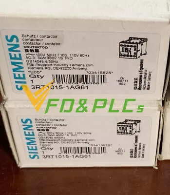 Buy 1PCS New In Box Siemens 3RT1015-1AG61 Contactor AC110V 3RT10151AG61 • 26$