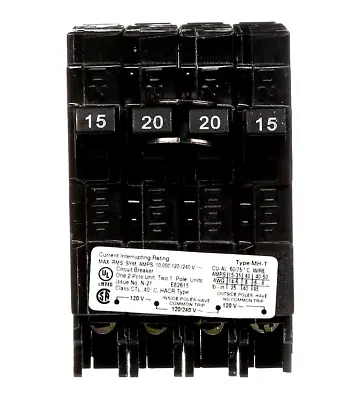 Buy Murray Siemens MP22015 Plug-In 15 / 20 Amp 4 Pole Circuit Breaker New • 32.99$