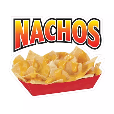 Buy Food Truck Decals Nachos Style C Restaurant & Food Concession Sign Yellow • 11.99$