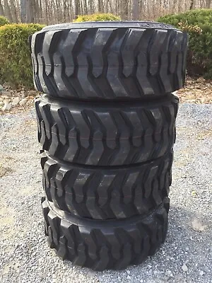 Buy 4 NEW 10-16.5 Skid Steer Tires With Rim Guard 10X16.5 12 PLY-for Bobcat & Others • 650$