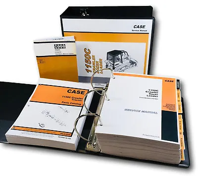 Buy Case 1150C Crawler Loader Bull Dozer Service Parts Operators Manual Shop Set • 149.97$