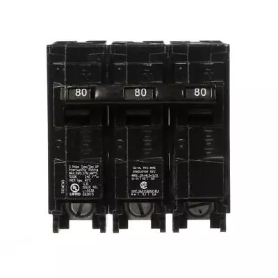 Buy Siemens 3 Pole Breaker 3.5 X3.8 X12.9  80 Amp Type Qp Plug-In Circuit Breaker • 108.06$