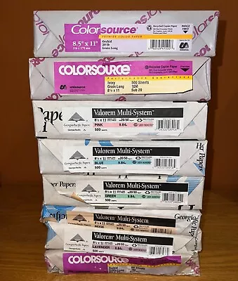 Buy Lot Of 5 Full Reams +3 Partial Colors 20lb 8.5x11 Paper: ColorSource & Georgia-P • 19.99$