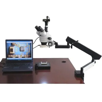 Buy AmScope 3.5X-90X Articulating Stereo Microscope + 54-LED + 10MP Camera • 1,008.99$