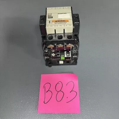 Buy USED SIEMENS CONTACTOR CLHBO*3 120 Volt Coil TESTED GOOD • 36.50$
