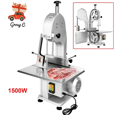 Buy 1500W Electric Meat Bone Saw Machine Commercial Frozen Meat Cutting Band Cutter • 329.35$