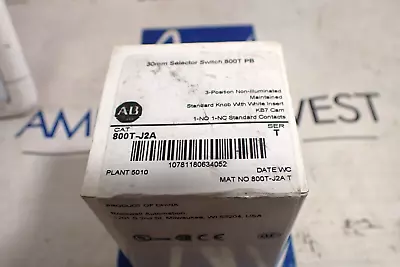 Buy New Sealed Allen Bradley 800T-J2A Ser T 3 Position Maintained Selector Switch • 75$
