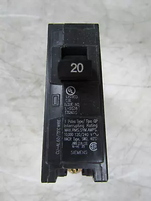Buy 💥new Siemens 20 Amp Push On Circuit Breaker 1 Pole 120/240 Vac Q120 • 35.99$