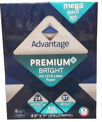 Buy Advantage Multi Purpose Premium Bright Ink Jet & Laser Paper 8.5'' X 11  • 34.80$