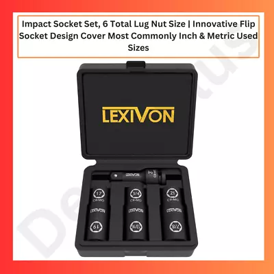 Buy Impact Socket Set, 6 Total Lug Nut Size | Innovative Flip Socket Design • 57.99$