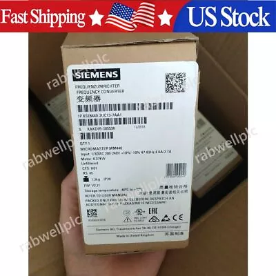 Buy Siemens 6SE6440-2UC13-7AA1 6SE6 440-2UC13-7AA1 MICROMASTER440 Without Filter • 344.44$