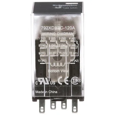 Buy Schneider Electric 792Xdx3c-120A General Purpose Relay, 120V Ac Coil Volts, • 9.39$