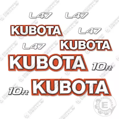 Buy Fits Kubota L47 Decal Kit Backhoe - 7 YEAR OUTDOOR 3M VINYL! • 144.95$
