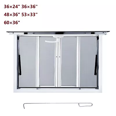 Buy Concession Stand Truck Food Serving Window W/ Awning Sliding Screen Window • 322.99$