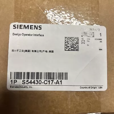 Buy Siemens Fcm2041-u2 Desigo Operator Interface S54430-c17-a1    Pmi-d  New/sealed • 500$
