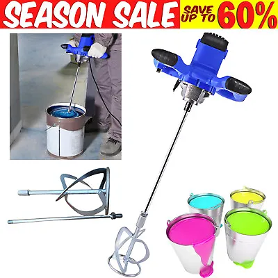 Buy Mortar Mixer 2600W Cement Render Paint Concrete Glue Plaster Rotary Drill Shaft • 45.30$