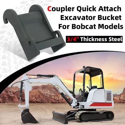 Buy Universal Quick Attach Coupler Excavator Bucket For Bobcat E Series 334 337 341 • 209.99$